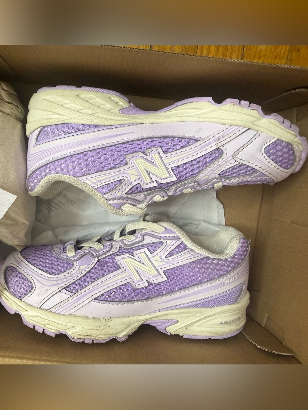 New Balance Kids Lavender Mesh Athletic Sneakers